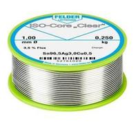 Felder ISO-Core \ Clear\ SAC305 Étain à souder bobine Sn96,5Ag3Cu0,5 0.250 kg 1 mm
