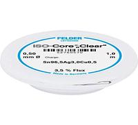Felder Löttechnik ISO-Core Clear SAC305 Étain à souder bobine Sn96,5Ag3Cu0,5 0.5 mm