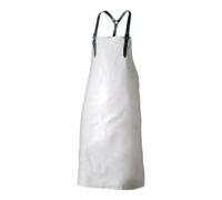 Feldtmann Tablier à bavette L. env. 100 x l. env. 80 cm blanc cuir pleine fleur Quantité:1