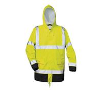 Feldtmann Veste de pluie de signalisation en PU Manfred taille L jaune/noir PU sur support Quantité:1