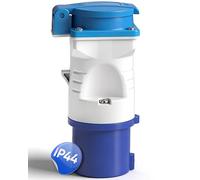 feletec - Adaptateur électrique CEE vers prise domestique avec terre, IP44 | Adaptateur d’alimentation camping 230 V, 16 A, 3500 W