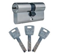 FELGNER Cylindre double Dolomit | cylindre de fermeture de haute qualité | cylindre de profil | protection contre le perçage et contre l'arrachement | avec 3 clés et carte de sécurité - 30/30