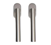 FELGNER Ensemble de 2 poignées de fenêtre Como | de haute qualité | bouton rotatif | résistant à la corrosion | Pour chambre d'enfant et appartement | Sécurité des fenêtres | nickel mat