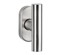 FELGNER Poignée de Fenêtre Como en T - Serrure avec Verrouillage à Billes à 90° | Pour Salle de Bain ou Chambre | Résistant à la Corrosion | Nickel Mat