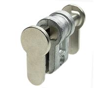 FELGNER Universal Blindzylinder 35-154 mm | Cylindre double profilé aveugle | Protection contre la poussière pour le trou de serrure | Réglable individuellement | Couleur argentée