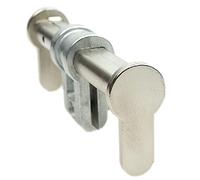 FELGNER Universal Blindzylinder 50-86 mm | Cylindre double profilé aveugle | Protection contre la poussière pour le trou de serrure | Réglable individuellement | Couleur argentée