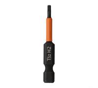 Felicafie Embout de tournevis hexagonal magnétique de 50 mm avec tige hexagonale en alliage d'acier H1,5-H6 - Tailles H1,5-H6 - Noir et orange - Pour perceuse, outils manuels électriques (pour h2)