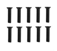 Felicafie Lot de 10 vis de fixation à filetage gauche M5/M6 25 mm pour adaptateur de tige de mandrin de perceuse, fixations pour outils électriques d'équipement d'atelier (M6)