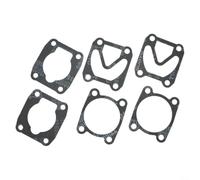 Felicafie Lot de 6 joints et rondelles de plaque de valve de compresseur d'air, kit de réparation 3 en 1 de base de culasse, espacement de 48 x 62 mm pour compresseur