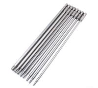 Felicafie Lot de 8 embouts de tournevis Torx extra longs 200 mm creux magnétique T8-T40 avec tige hexagonale 1/4" pour perceuse électrique