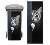 Feline Waste Bin Sticker mural en vinyle résistant aux intempéries | High Tack Waterproof UV Resistant Material | Park Street Outdoor Preschool Classroom Party Craft Decorating Sticker Pack