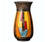 FELISTEYA Vase en Céramique Fait Main - Vase pour Bouquet de 21 cm, Poterie Artisanale Décorative pour Fleurs, Émaillée à la Main, Design Moderne pour Décoration Intérieure et Cadeau
