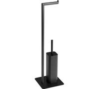 FELIX Support papier toilette et brosse WC, carré, noir mat