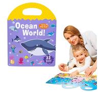 Fellflying Livres d'activités avec autocollants,Livres d'autocollants pour, Activités de mode Autocollant réutilisable Jouet de mode, Album d'autocollants vierges amusants et éducatifs pour les arts