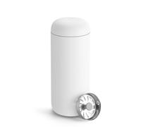 Fellow Carter Move - Tasse de voyage, gobelet à café et à thé isotherme en acier inoxydable avec intérieur en céramique et protection anti-éclaboussures, blanc mat, 470 ml