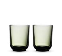 Fellow Verres à latte Pirch Tasses artisanales de 11 oz, lot de 2, verres à café compatibles lave-vaisselle pour boissons espresso et latte art - Vert forêt