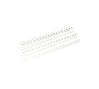 Fellowes 5345805 : Accessoires de reliure plastique, blanc, capacité 55 feuilles, lot de 100 pièces