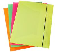 Fellowes 1028101 Lot de 4 chemises de classement Couleurs fluo assorties