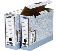 Fellowes 1080001 Boite d'Archives Banker Box System A4 Montage Automatique - Dos de 8cm Gris (Lot de 10) Gris G
