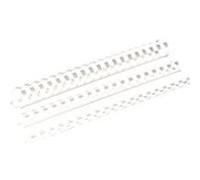 Fellowes 5348204 : Anneaux de reliure plastique blanc 6mm, capacité 200 feuilles, compatible machines 21 boucles, pack de 50 unités