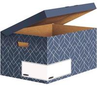 Fellowes 4484101 Boîte à archives Carton Bleu, Blanc