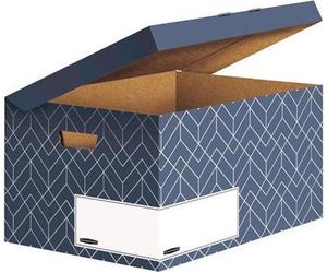 Fellowes 4484101 Boîte à archives Carton Bleu, Blanc