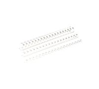 Fellowes 5346206 : Anneaux de Reliure Plastique Blanc, Capacité 80 Feuilles, Lot de 100 Pièces