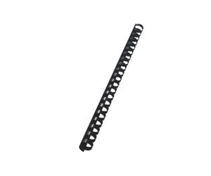 Fellowes 53465 : Anneaux de Reliure Plastique Noirs, 6 mm, Capacité 80 Feuilles, Pack de 100, Compatible Perforation 21 Boucles