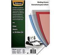 Fellowes Couvertures PVC 53762 Pack de 100 A4 240 microns Transparent