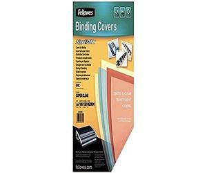 Fellowes - 53763 - Pack de 100 Couvertures PVC A4 - Transparent - 300 Microns
