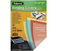 Fellowes - 5380001 - Pack de 25 Couvertures PVC A4-180 Microns - Transparent
