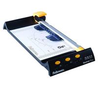 Fellowes Rogneuse A4 - Capacité 10 Feuilles - Longueur de Coupe 32 cm - Métal/Plastique - Dimensions 476x218x78mm - Graphite/Argent/Jaune - Ref 5410101
