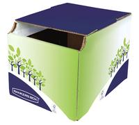 Fellowes 8049301 poubelle Rectangulaire Carton Bleu, Vert, Blanc