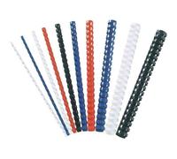 Fellowes Baguettes De Reliure Plastiques, Rondes, Rouge, 8mm