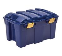 Fellowes Caisse de rangement plastique bleue emboitable à couvercle avec charnière - Bleu - Capacité 40 L