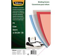 Fellowes Couverture de reliure A4 PVC 15/100 transparente incolore - boîte de 100