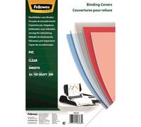 Fellowes Couvertures de reliure transparentes A4 PVC 300 microns - boîte de 100