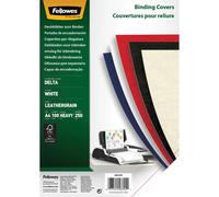 Boîte de 100 plats de couvertures grain cuir A4 Blanc
