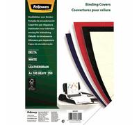 Boîte de 100 plats de couvertures grain cuir A4 Blanc