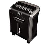 Fellowes Destructeur de documents 79Ci, destructeur de papier avec agrafes, trombones, carte de crédit et CD, coupe croisée, corbeille 23L, Capacité: 16 feuilles, 100% anti-bourrage, noir, 4679001