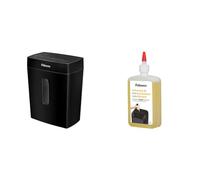 Fellowes Destructeur de Documents FS-8C, destructeur de Papier avec agrafes, Carte de crédit & Huile pour Destructeur De Papier Coupe Croisée Et Micro Coupe, 355ml