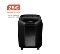 Fellowes Destructeur de documents LX85 coupe croisée DIN P4 - 12 feuilles - Corbeille 19L - Noir