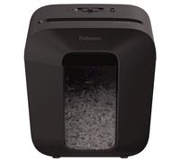 Fellowes Powershred LX25 - Destructeur Papier Coupe Particules 4x37mm P-4, Capacité 6 Feuilles, Corbeille 11.5L, Détruit Agrafes/Trombones/Cartes, Noir