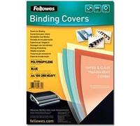 Fellowes Futura - A4 (210 x 297 mm) - 280 micromètres - bleu - 100 unités couverture à reliure polypropylène - pour Fellowes Galaxy 500, Galaxy Wire, Pulsar+ 300, Quasar+ 500, Star 150, Star+ 150 Bleu