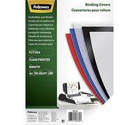 Fellowes Couvertures à reliure Futura A4 polypropylène 280 µm givré transparent – 100 unités