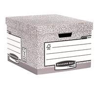 Fellowes Lot de 10 Caisses Pour Archives 387 x 294 x 445 mm Gris