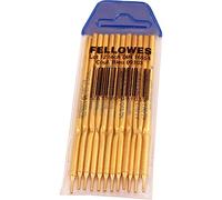 Fellowes Recharges pour stylo à bille sur socle – Lot de 12 – Pointe fine Bleu
