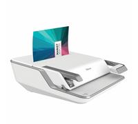 Fellowes Lyra 3-en-1 : Perforelieur manuel 300 feuilles, perforation 20 feuilles, 21 trous, largeur 29cm, agrafage 30 feuilles, anneaux 38mm