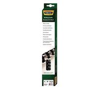 Fellowes 5330302 : Anneaux de reliure plastique Noir, 6 mm, A4, Capacité 20 feuilles, 25 unités, Compatible reliure 21 boucles