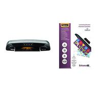 Fellowes Plastifieuse Saturn 3I A3, 30cm/min, 5736001 & Pochettes de plastification 80 microns A3, pack de 100 pochettes, haute qualité, finition brillante, 5306207